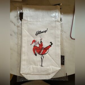 NWT Kate Spade “Jolly Santa” Bottoms Up! Wine Tote SKU# 179348